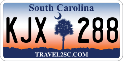 SC license plate KJX288