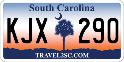 SC license plate KJX290