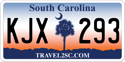 SC license plate KJX293