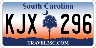 SC license plate KJX296