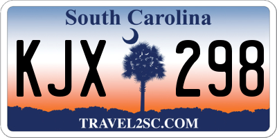 SC license plate KJX298