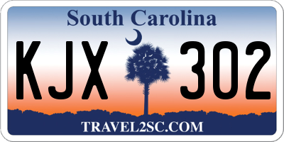 SC license plate KJX302
