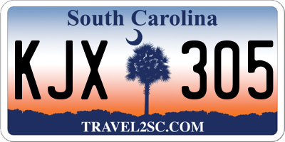 SC license plate KJX305
