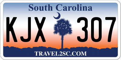 SC license plate KJX307