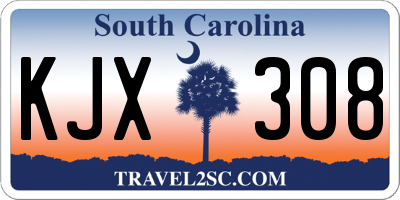SC license plate KJX308