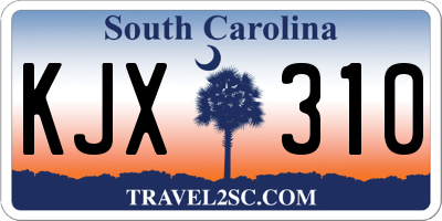 SC license plate KJX310