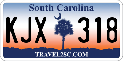 SC license plate KJX318