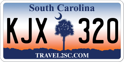 SC license plate KJX320