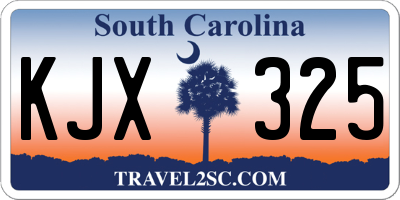 SC license plate KJX325