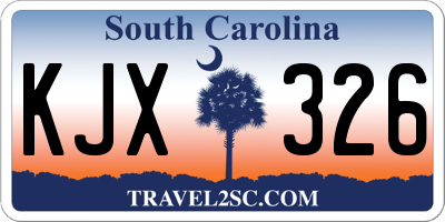 SC license plate KJX326