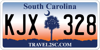 SC license plate KJX328
