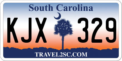 SC license plate KJX329