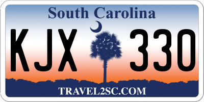 SC license plate KJX330