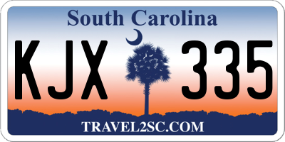 SC license plate KJX335