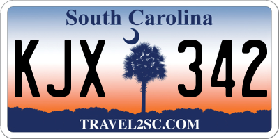 SC license plate KJX342