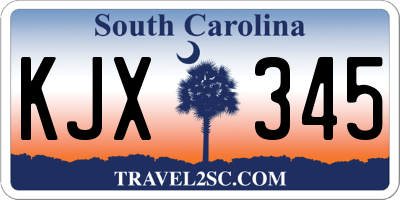 SC license plate KJX345