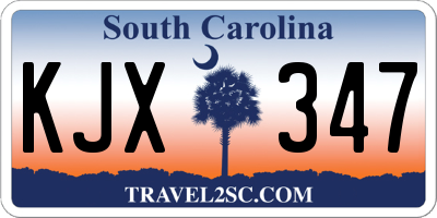 SC license plate KJX347