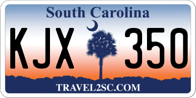 SC license plate KJX350