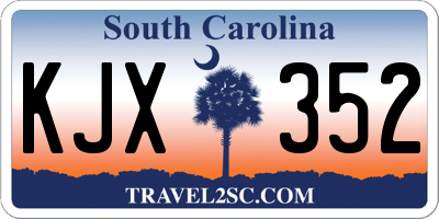 SC license plate KJX352