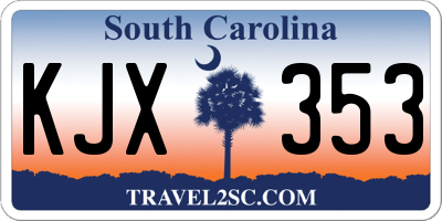 SC license plate KJX353