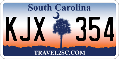 SC license plate KJX354