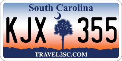 SC license plate KJX355