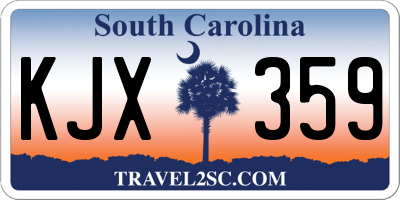 SC license plate KJX359
