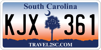 SC license plate KJX361