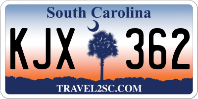 SC license plate KJX362