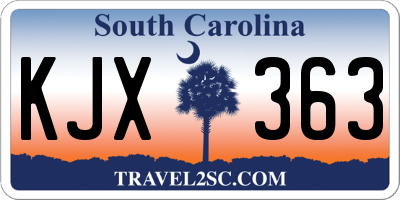 SC license plate KJX363
