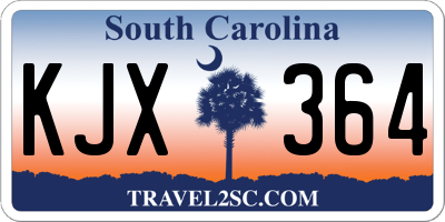 SC license plate KJX364
