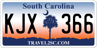 SC license plate KJX366