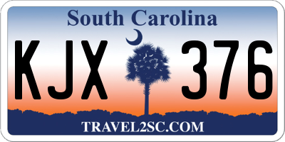 SC license plate KJX376