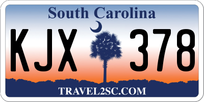 SC license plate KJX378
