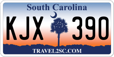 SC license plate KJX390