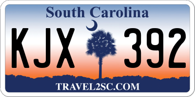 SC license plate KJX392