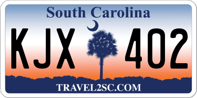 SC license plate KJX402