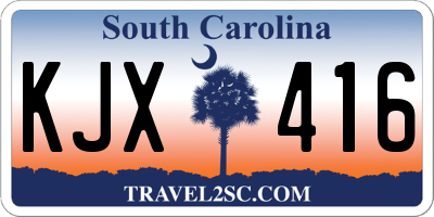 SC license plate KJX416