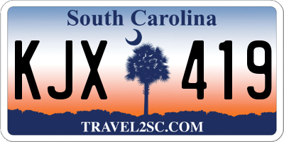 SC license plate KJX419
