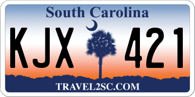 SC license plate KJX421