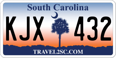 SC license plate KJX432