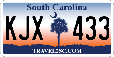 SC license plate KJX433