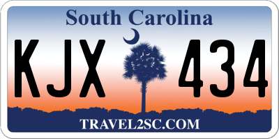 SC license plate KJX434