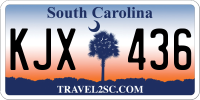 SC license plate KJX436