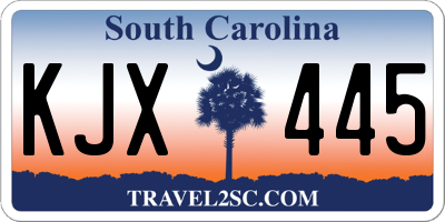 SC license plate KJX445