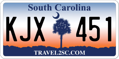 SC license plate KJX451