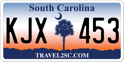 SC license plate KJX453