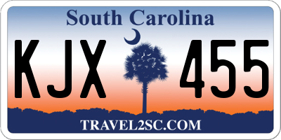 SC license plate KJX455