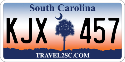 SC license plate KJX457