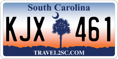 SC license plate KJX461
